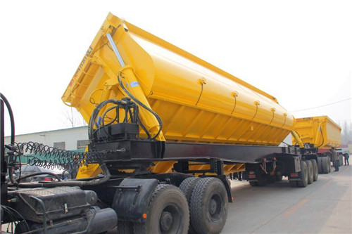 側(cè)翻自卸半掛車